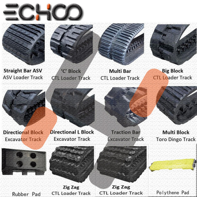 गुणवत्ता  ECHOO Rubber Tracks For Excavators Mini Diggers , Compact Track Loader कारखाना